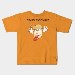 Donald J. Trump: stable genius at work Kids T-Shirt